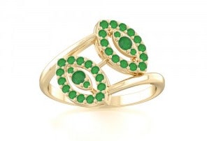 Green emerald rings