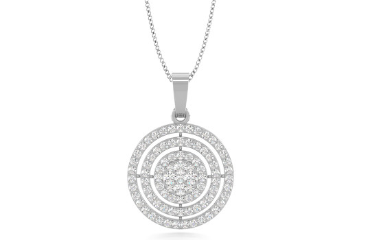 Circle Diamond Pendants