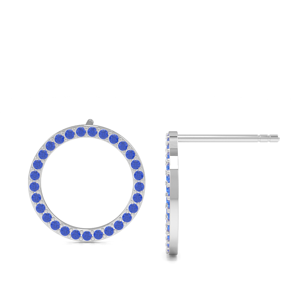 lris Blue SapphireGemstone Earrings
