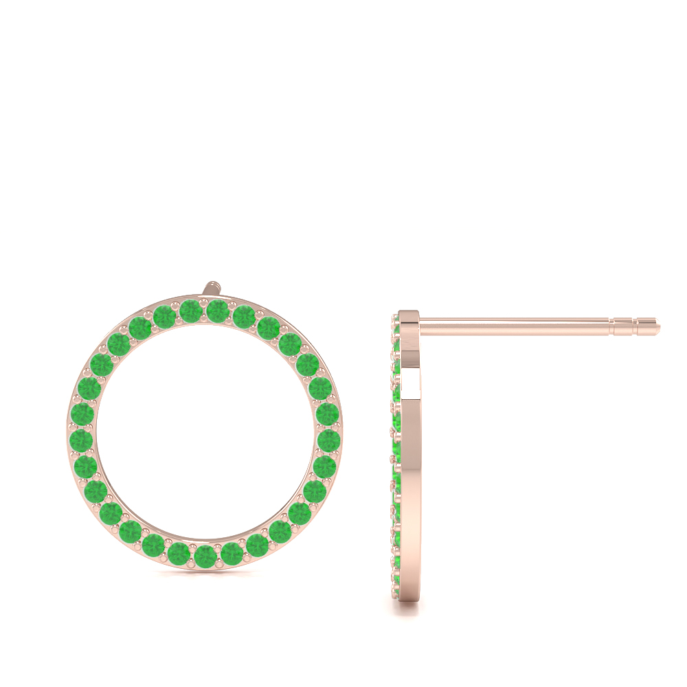 lris Green EmeraldGemstone Earrings