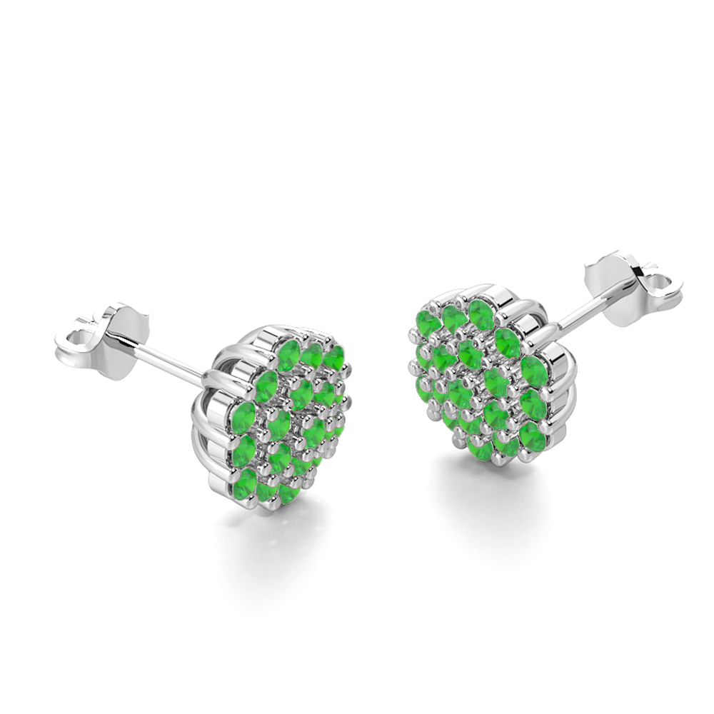 Daisy Green EmeraldGemstone Earrings