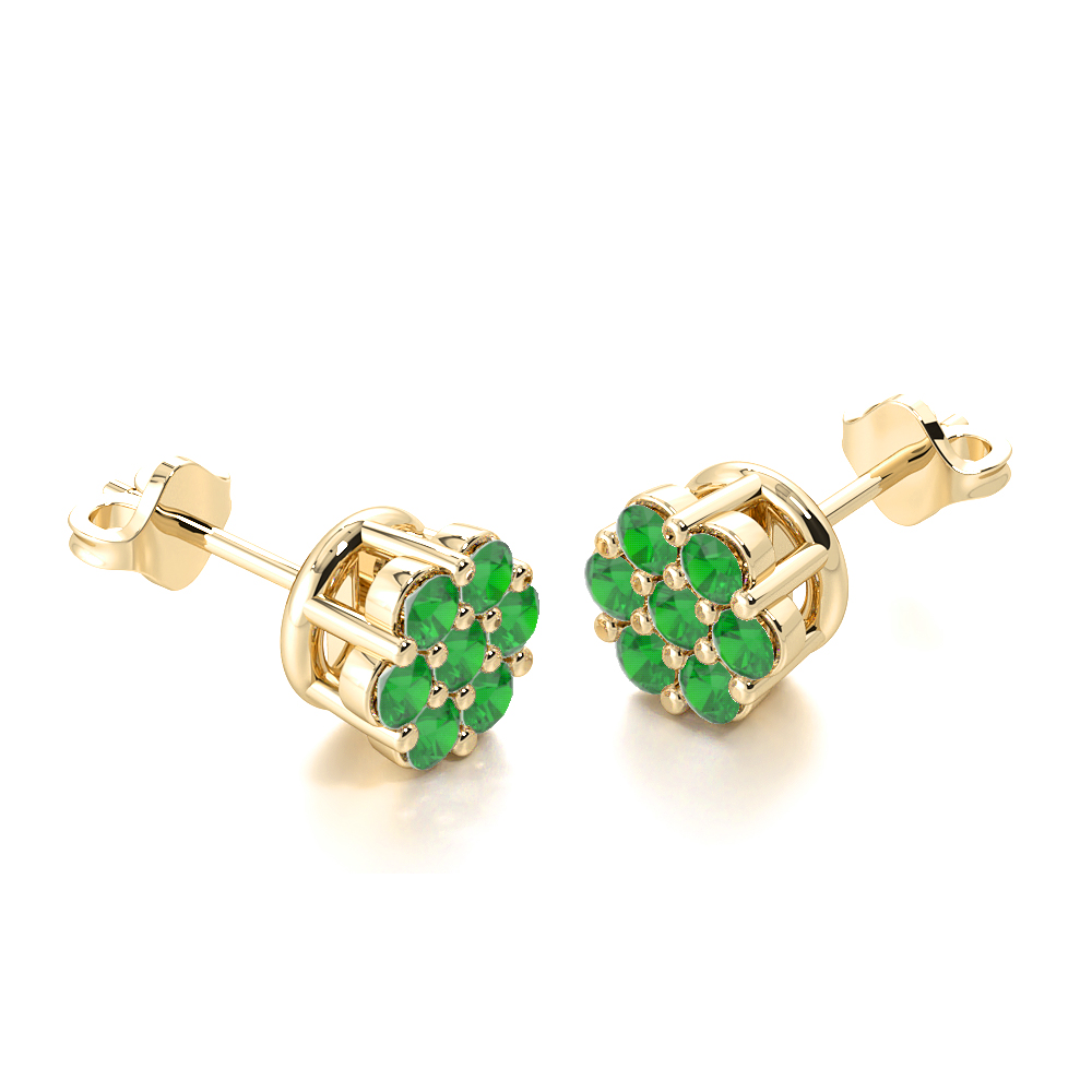 Lily Green EmeraldGemstone Earrings