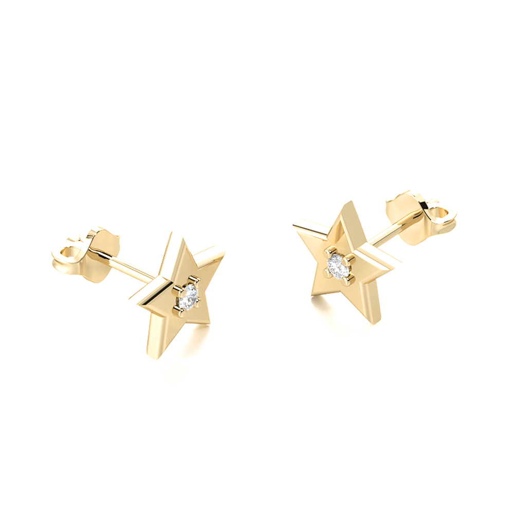 Princess StarLab Grown Diamond Earrings