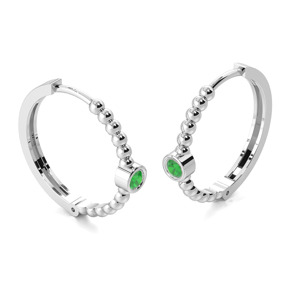 Oschid Green EmeraldGemstone Earrings