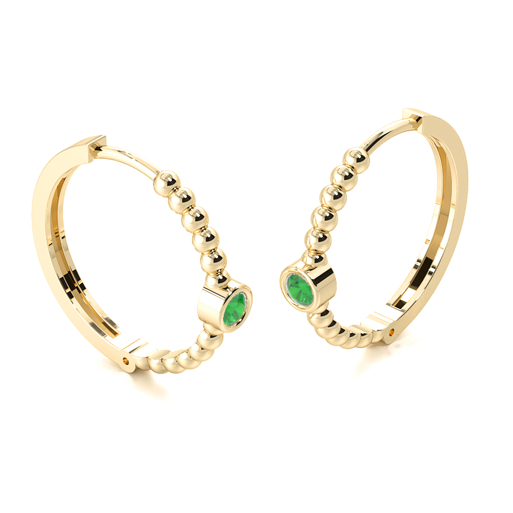 Oschid Green EmeraldGemstone Earrings