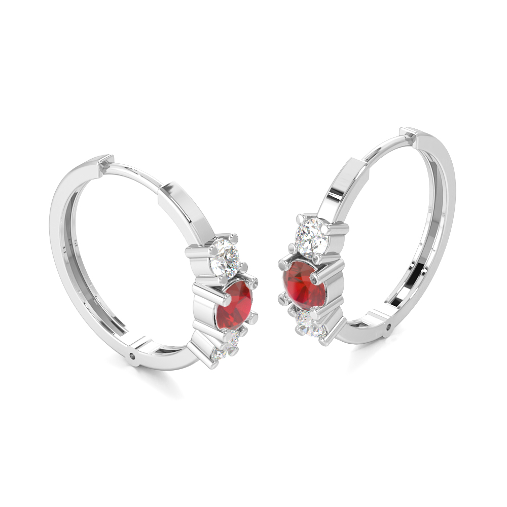 Fern RubyGemstone Earrings