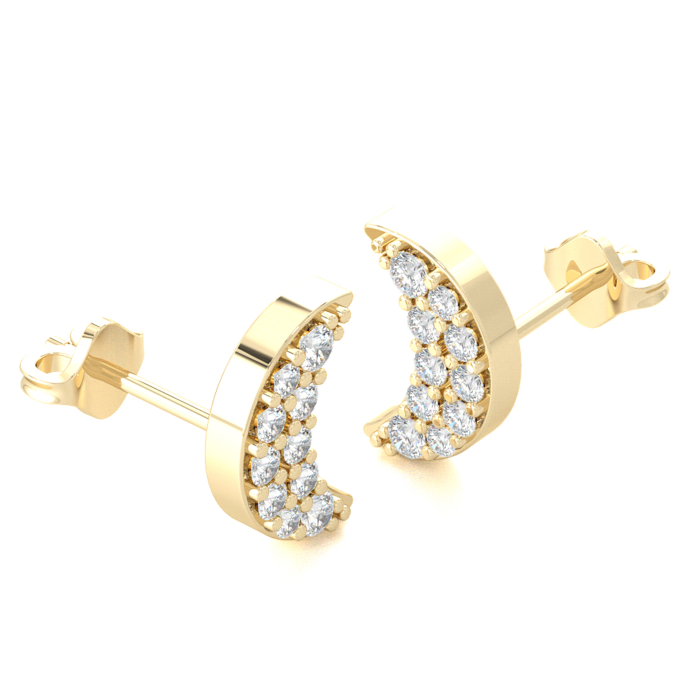 Half MoonDiamond Earring