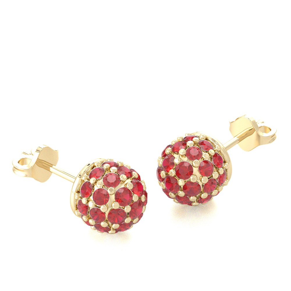 Begonia RubyGemstone Earrings