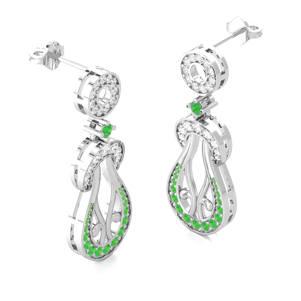 Sepals Green EmeraldGemstone Jewellery