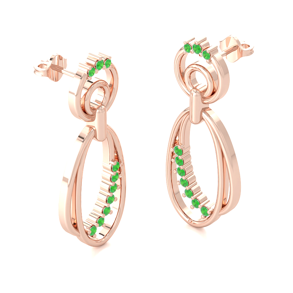 Sankal Green EmeraldGemstone Earrings