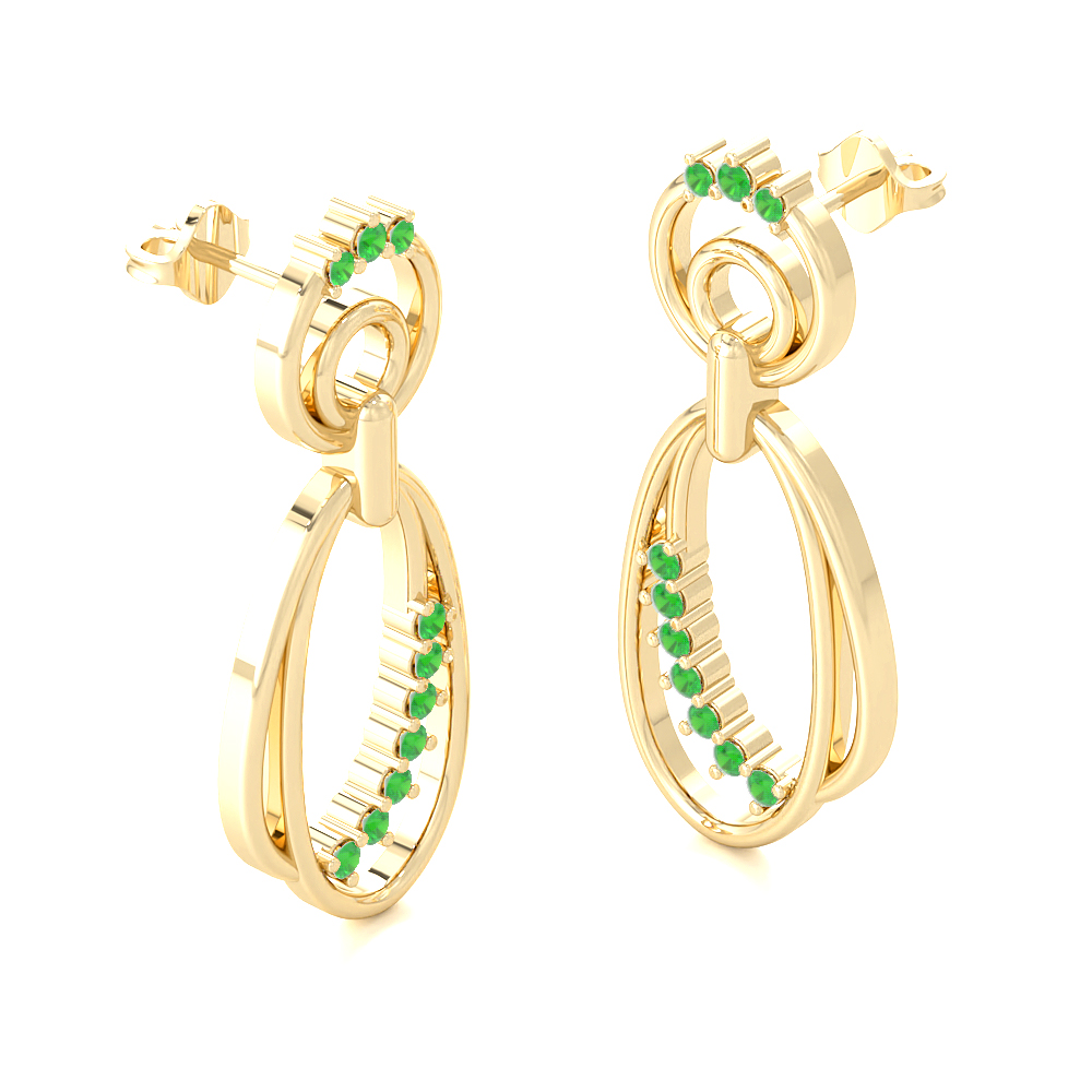 Sankal Green EmeraldGemstone Earrings