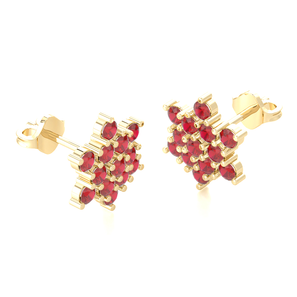 Marigold RubyGemstone Earrings
