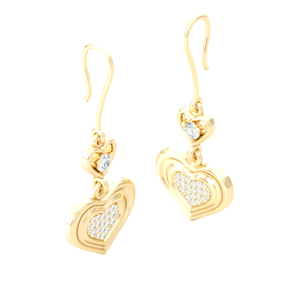 Drop Heart Earring