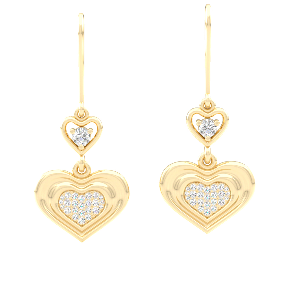 Drop Heart Earring