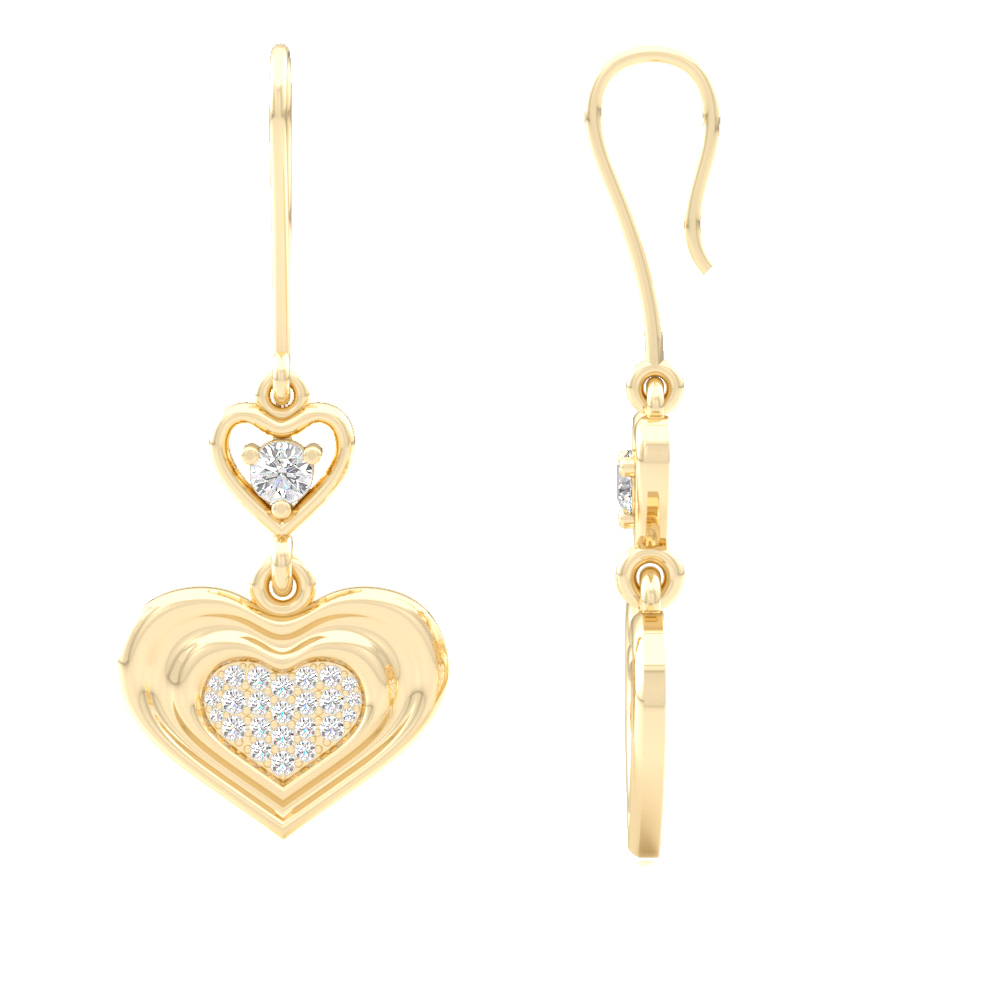 Drop Heart Earring