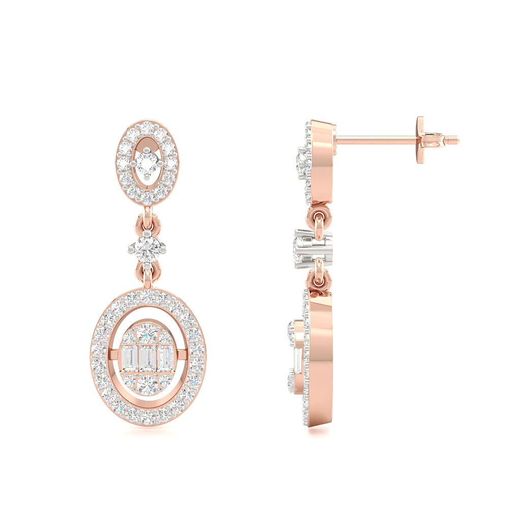 Ovate Royal Diamond Earring