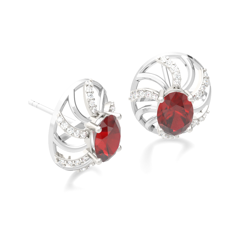 Oval Stud Earring