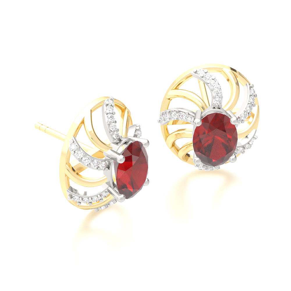 Oval Stud EarringGemstone Jewellery