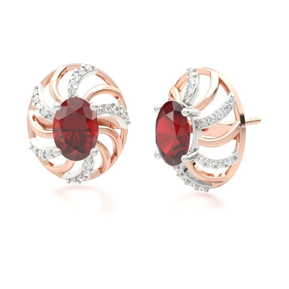 Oval Stud Earring