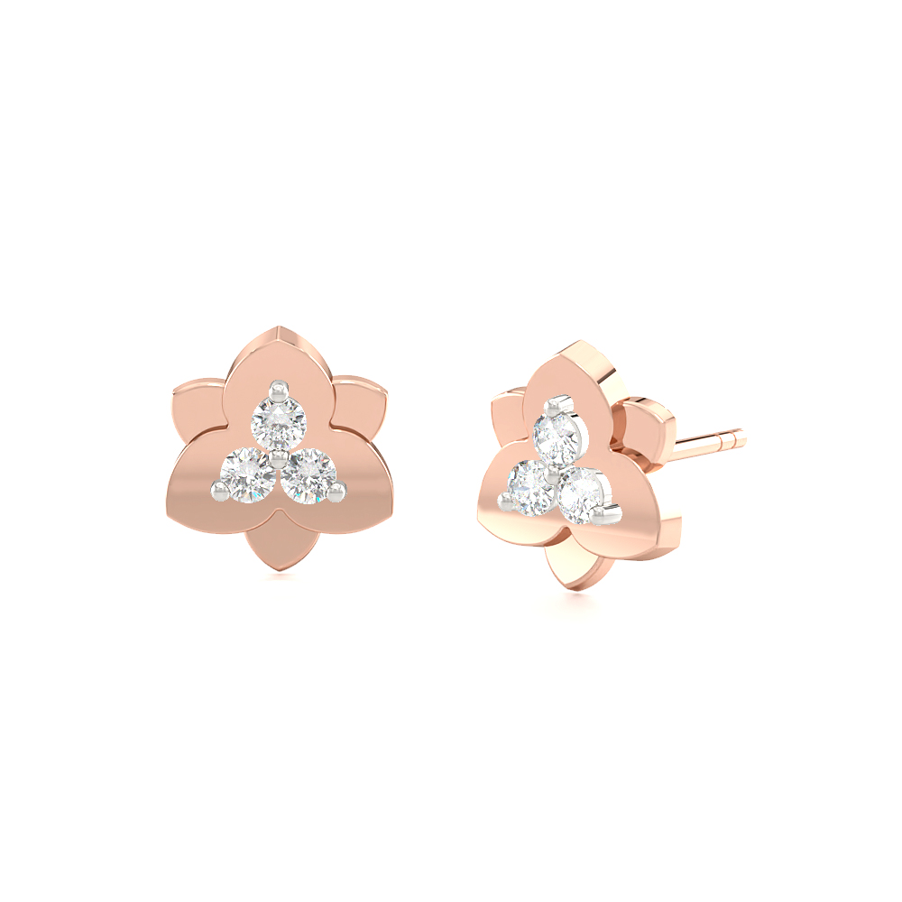 Lotus Stud Earring