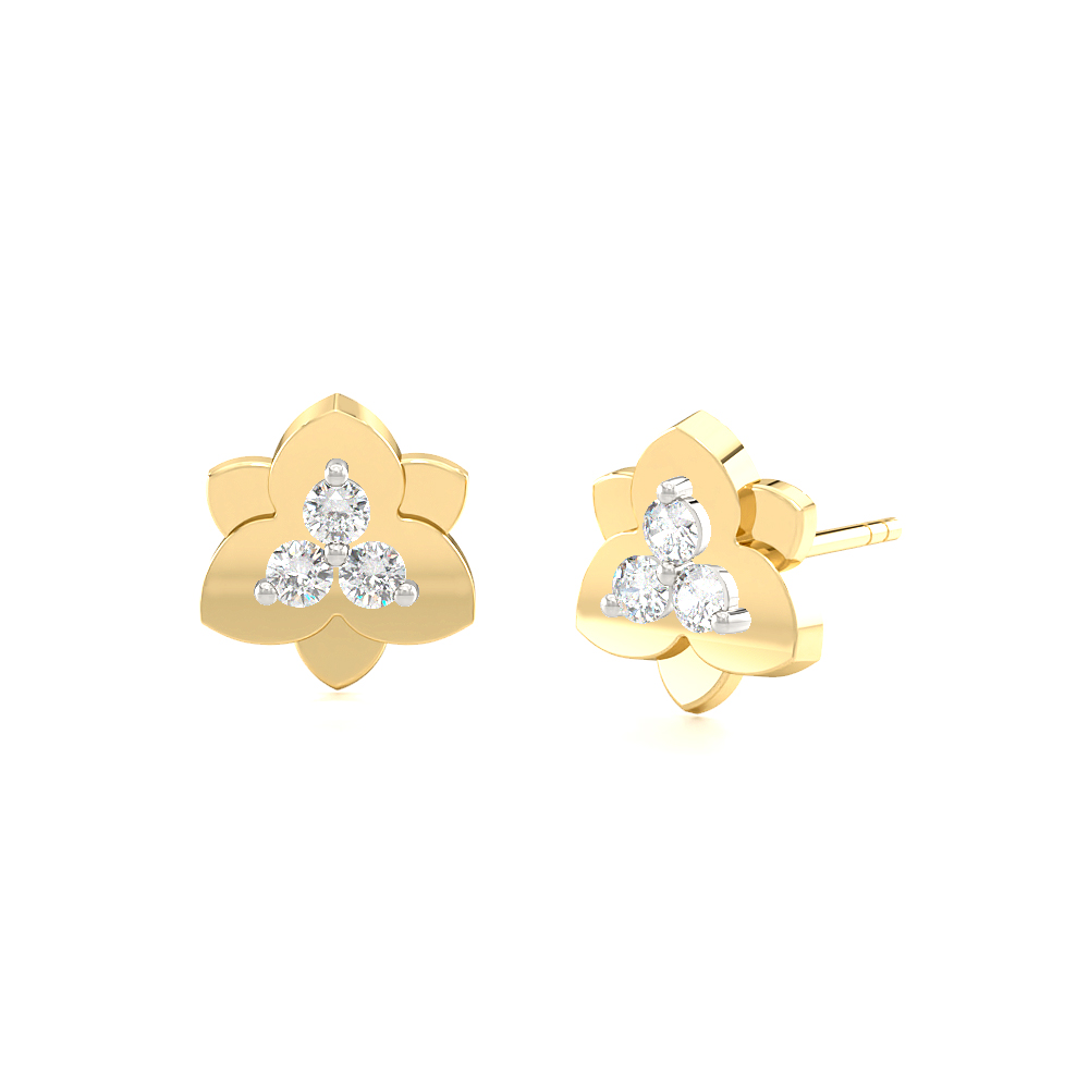 Lotus Stud Earring