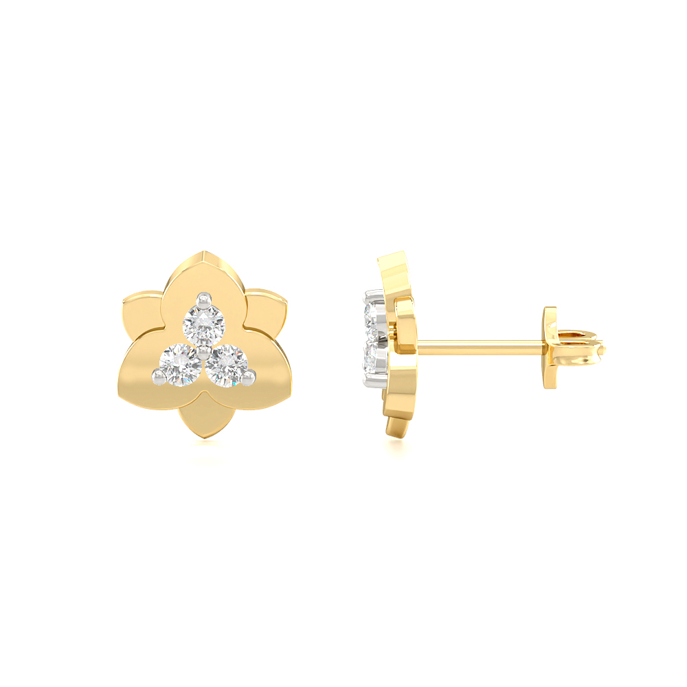Lotus Stud Earring