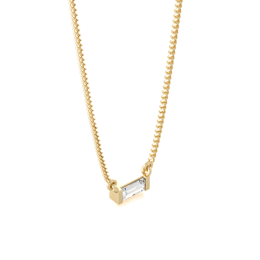 Progro BaguetteDiamond Pendants