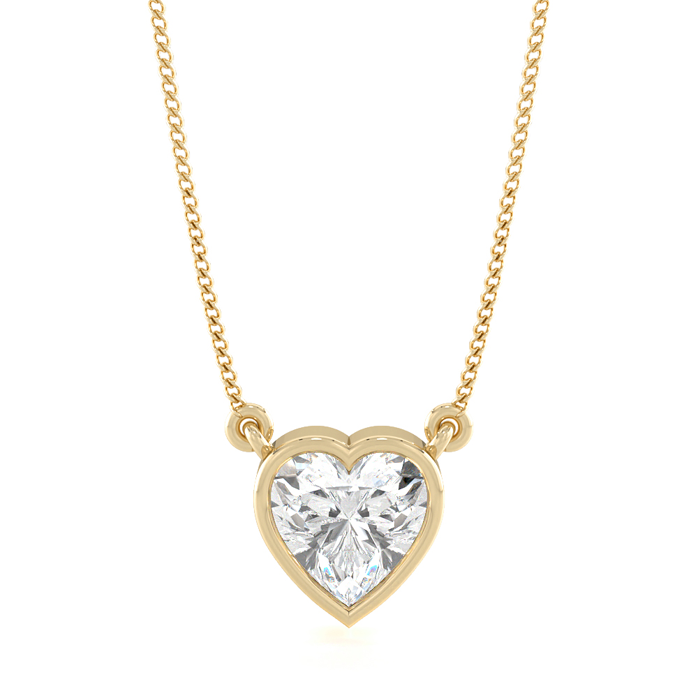 Hanging HeartHeart Diamond Pendants