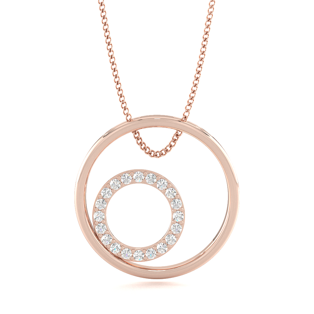 Swinging CircleCircle Diamond Pendants