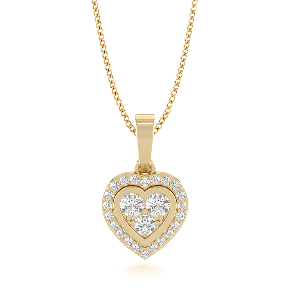 HardayaHeart Diamond Pendants