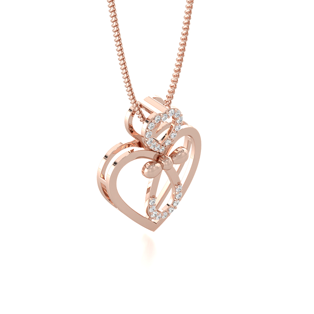 Ticker HeartDiamond Pendants