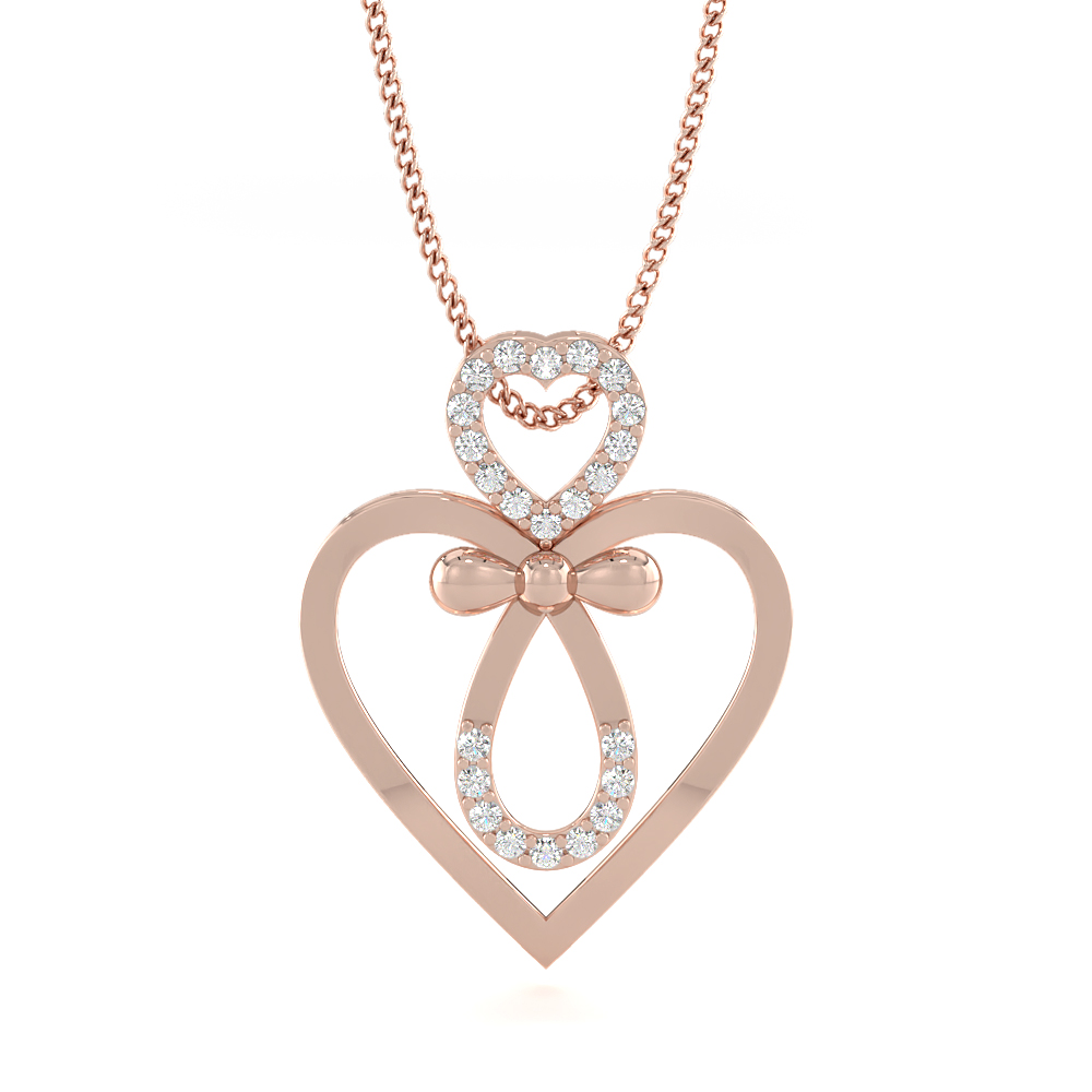 Ticker HeartDiamond Pendants