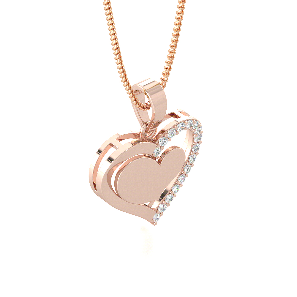 Alluring HeartHeart Diamond Pendants