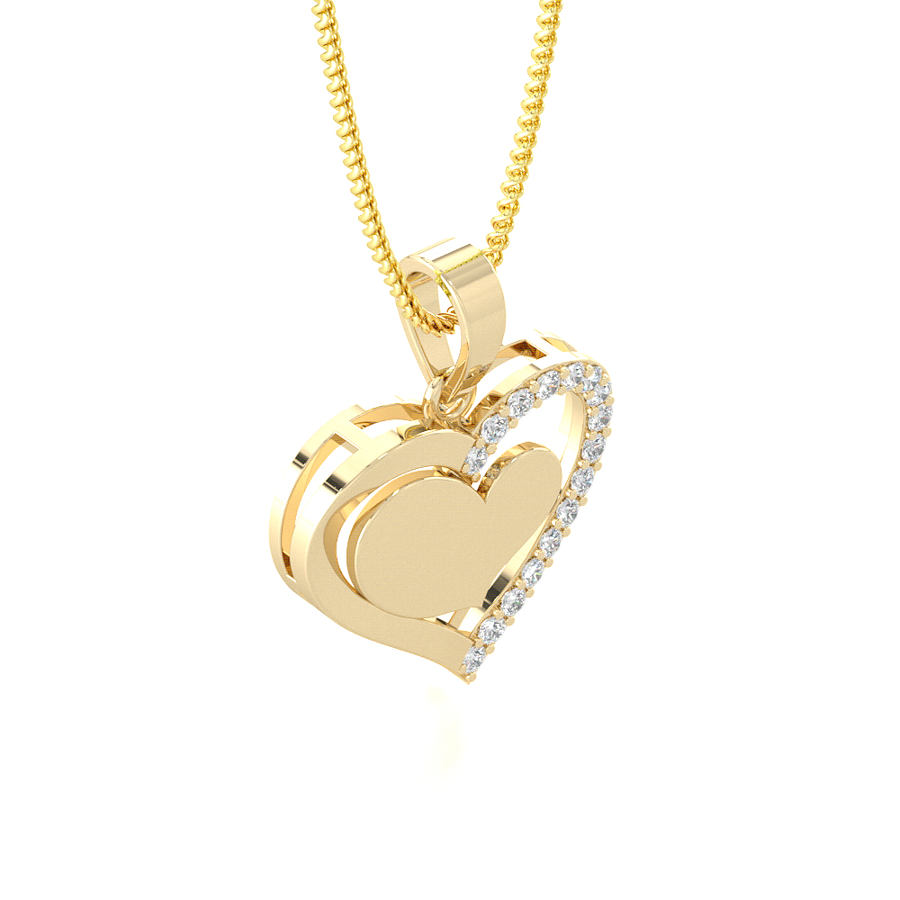 Alluring HeartDiamond Pendants