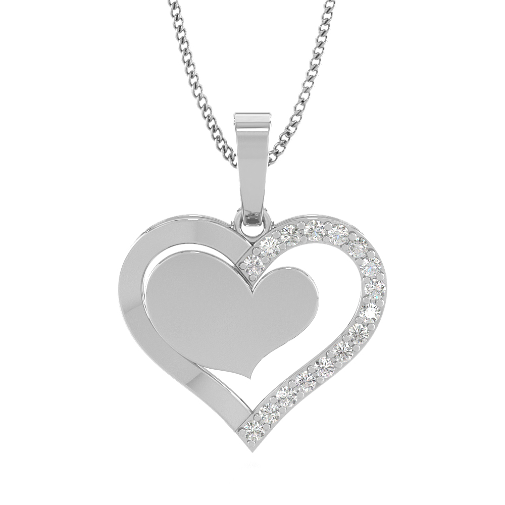 Alluring HeartDiamond Pendants