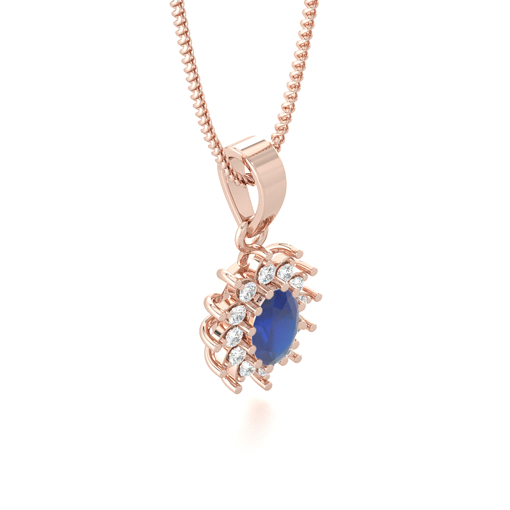Lovely Ladaliya Blue SapphireGemstone Pendants