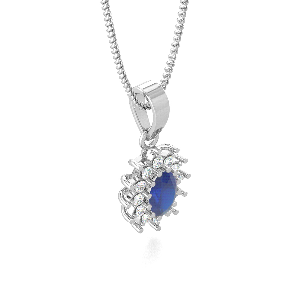 Lovely Ladaliya Blue SapphireGemstone Pendants