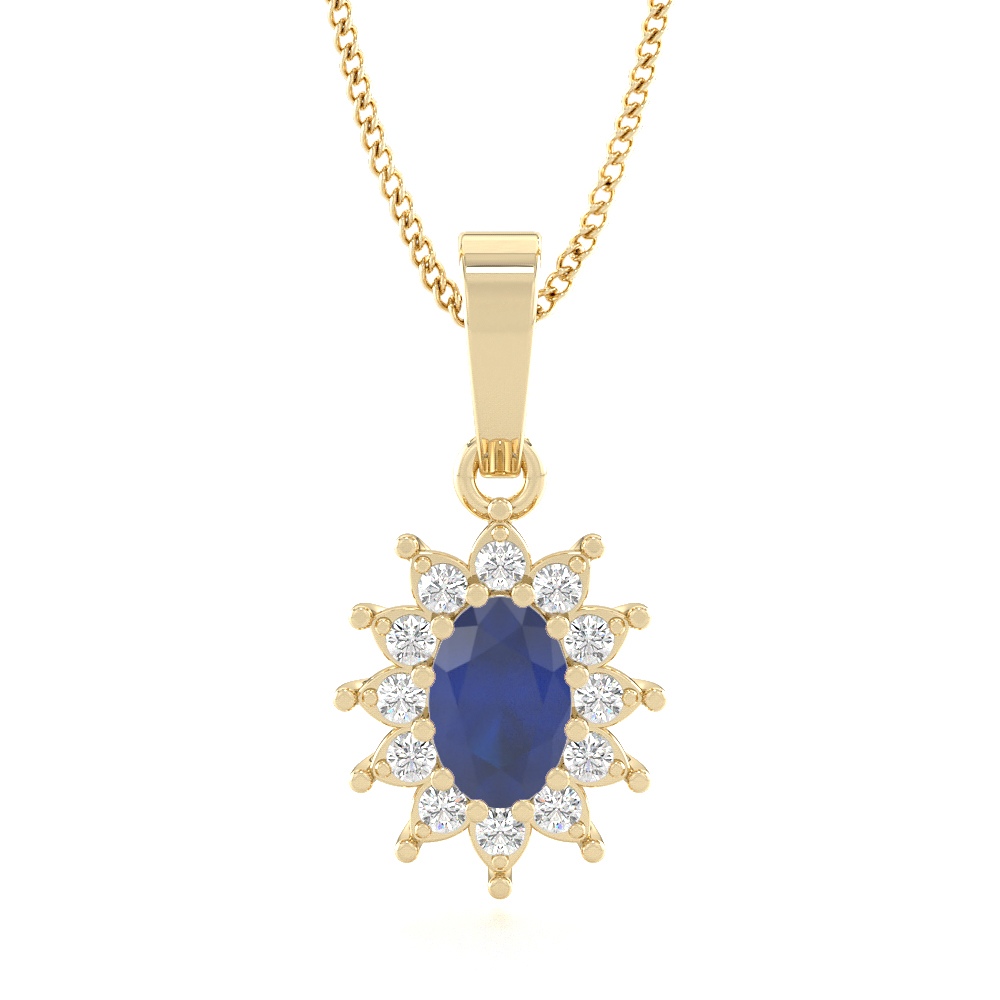 Lovely Ladaliya Blue SapphireGemstone Pendants