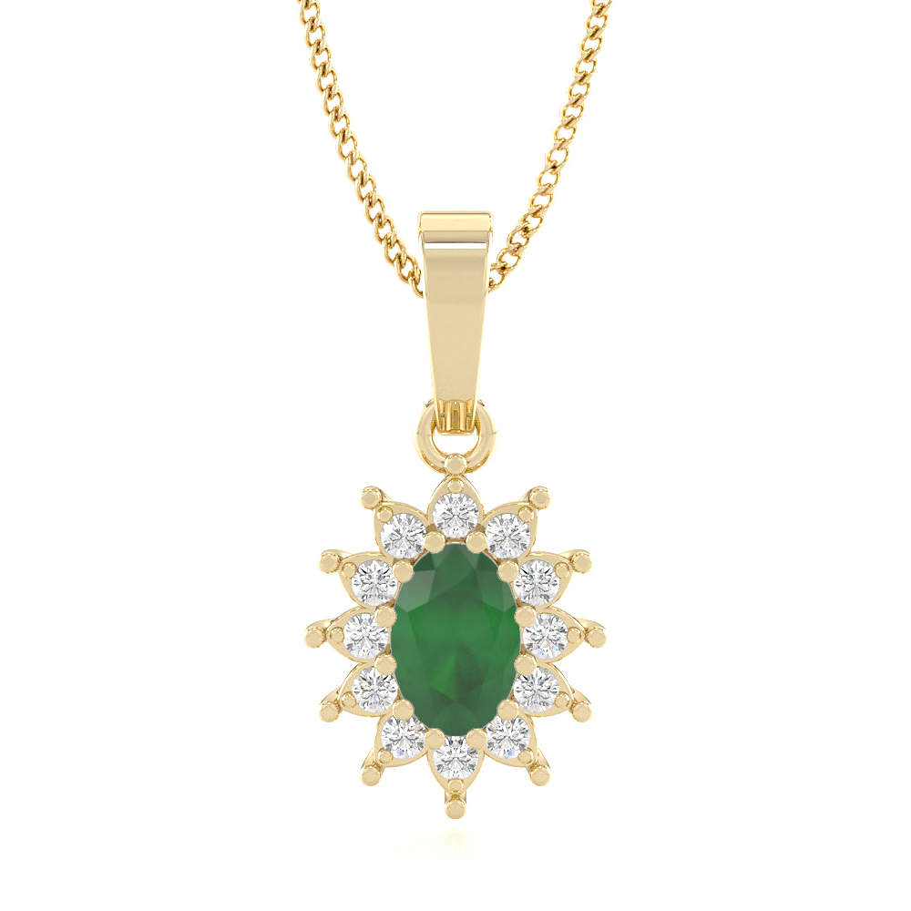 Lovely Ladaliya Green EmeraldGemstone Pendants