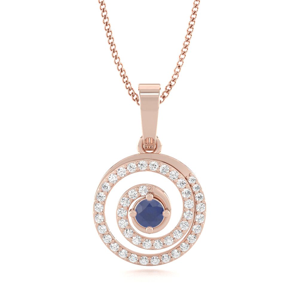 Swril Blue SapphireGemstone Pendants