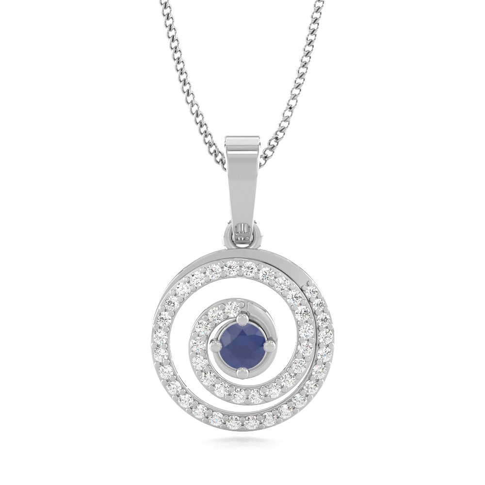 Swril Blue SapphireGemstone Pendants