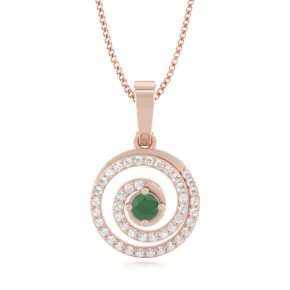 Swril Green EmeraldGemstone Pendants