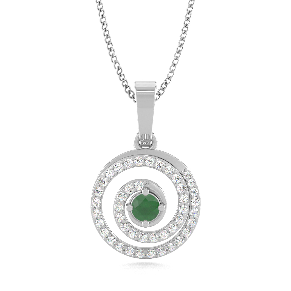 Swril Green EmeraldGemstone Pendants