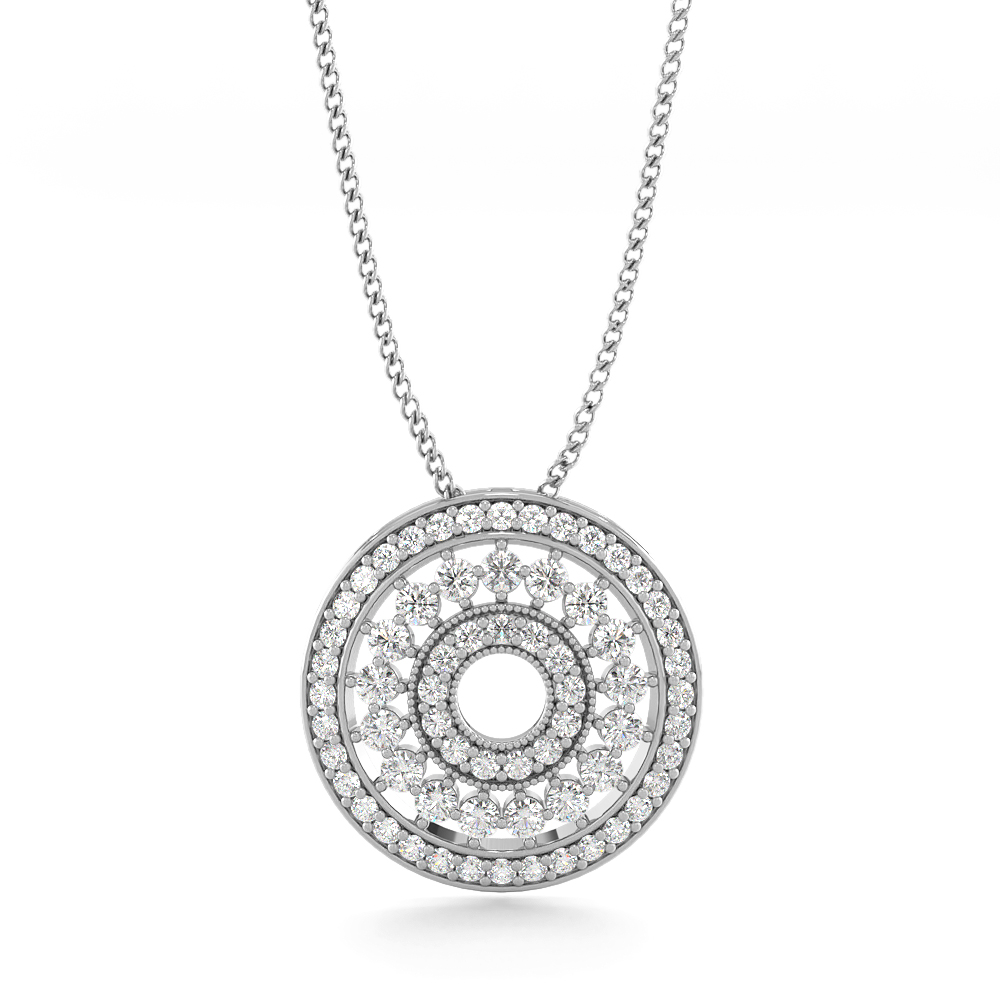 Round DiscDiamond Pendants