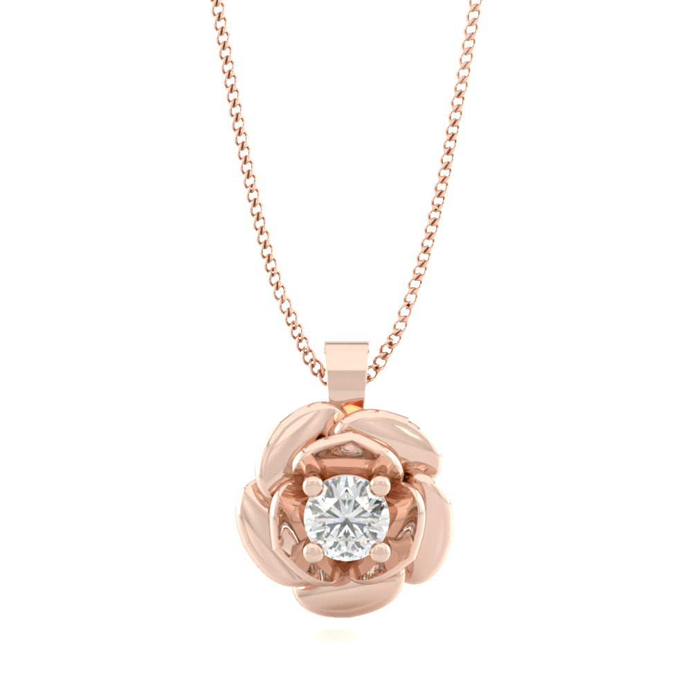 Opening RoseSolitaire Diamond Pendants