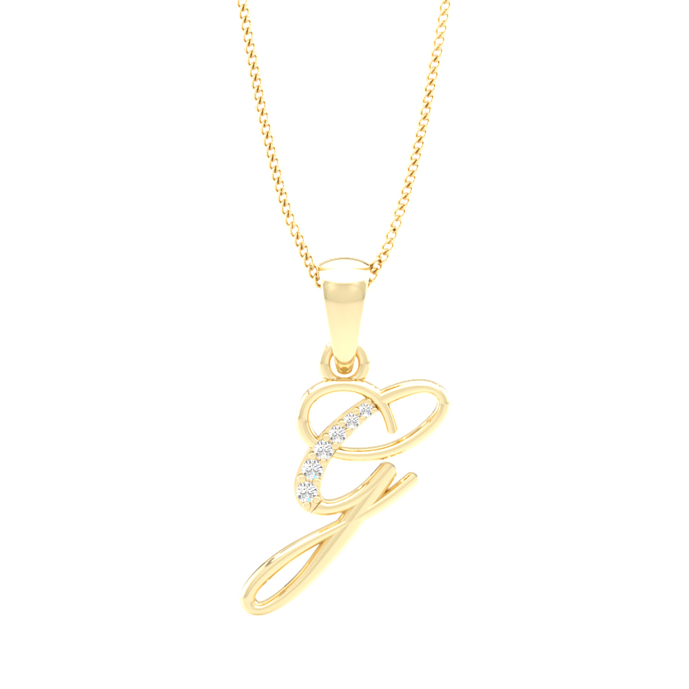 Alphabet G PendantInitial Diamond Pendants