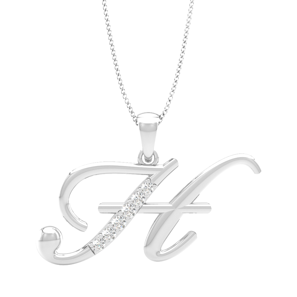 Alphabet H PendantDiamond Pendants