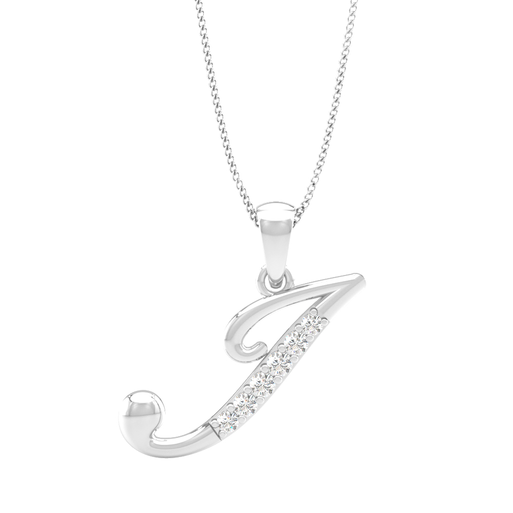 Alphabet I PendantInitial Diamond Pendants