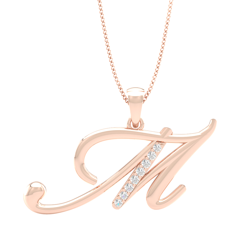 Natural Dainty Diamond Initial Pendant – Simple Delicate Custom Letter –  NaturalGemsAtelier