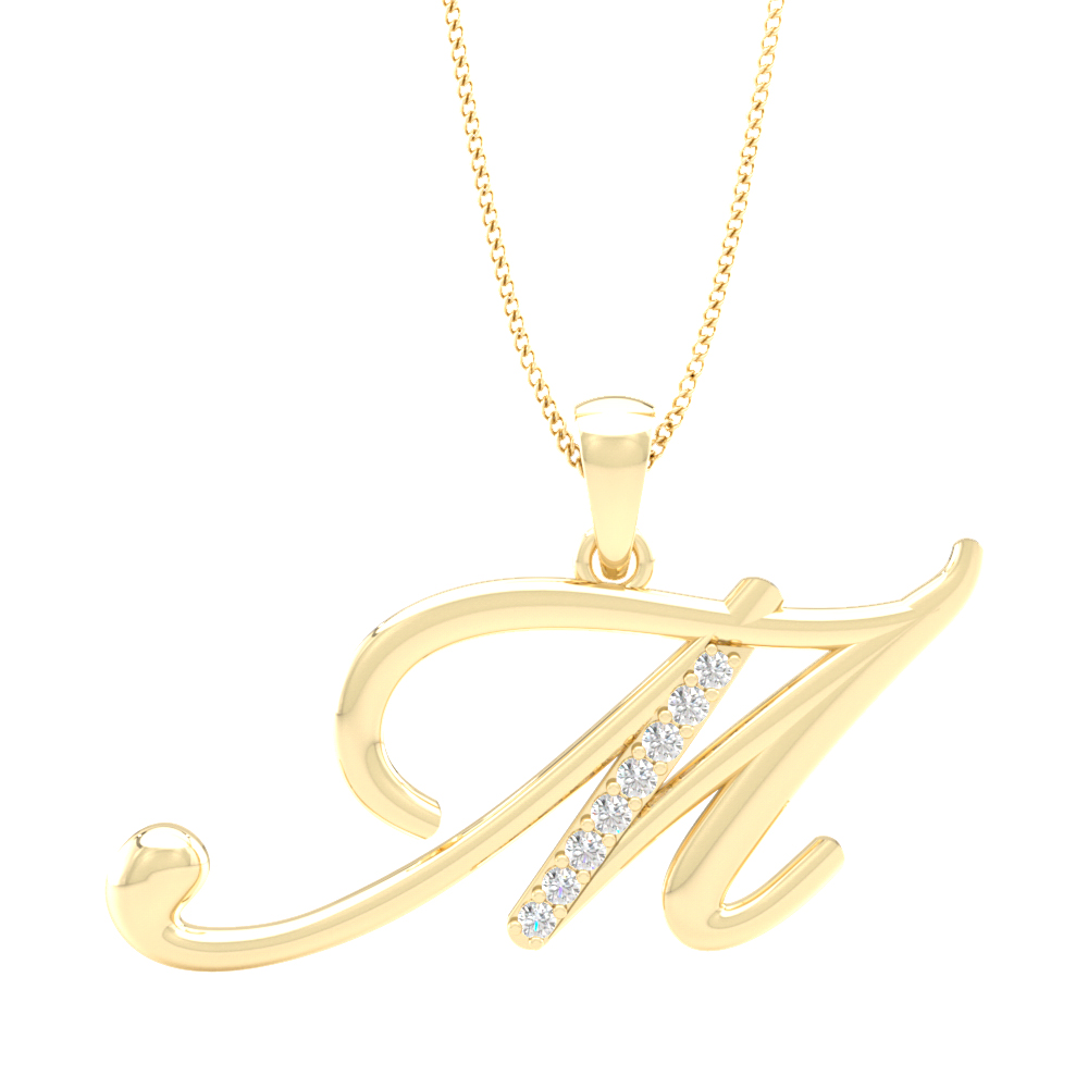 Alphabet M PendantDiamond Pendants